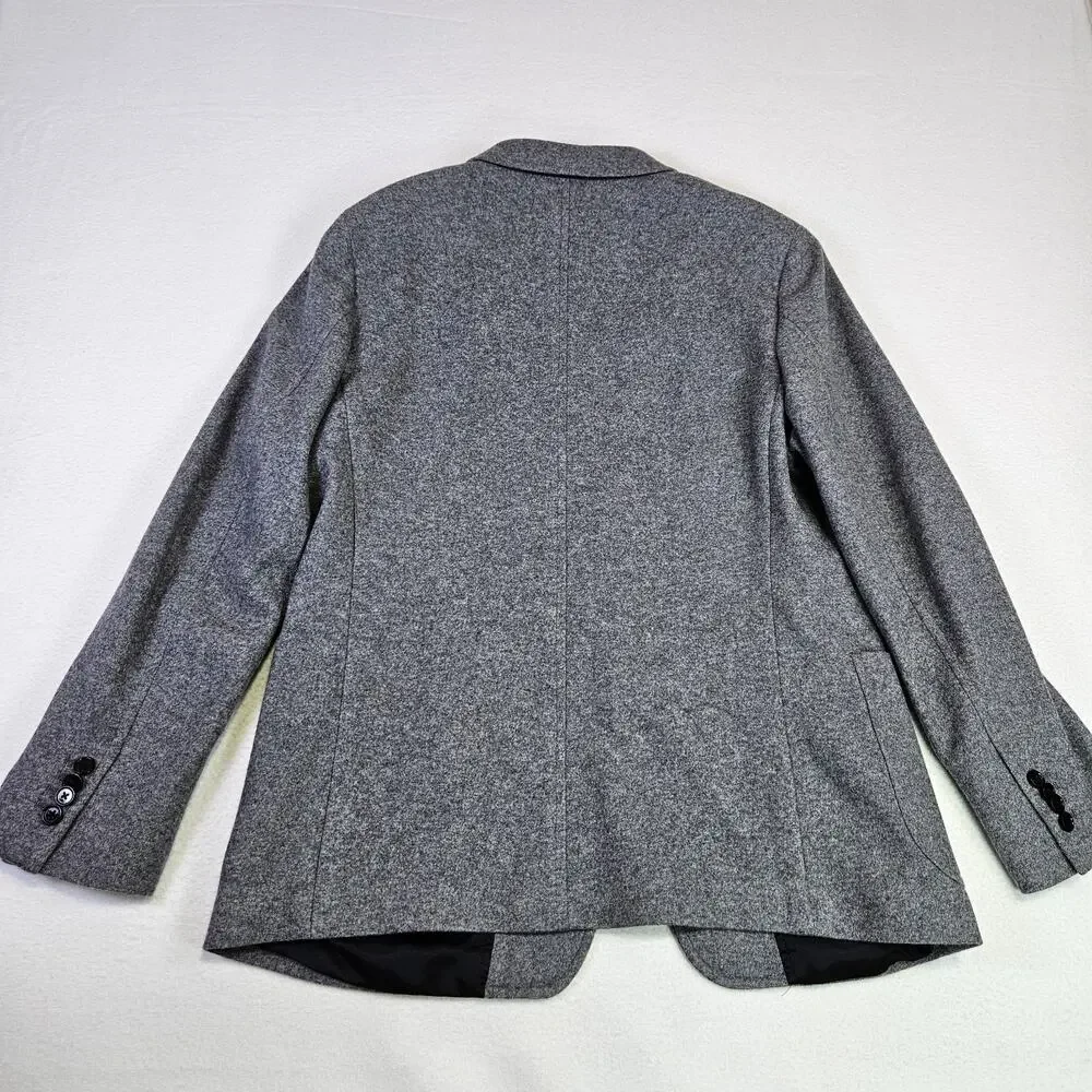 Banana Republic Blazer Mens 42R Slim Mario Bellucci Italian Wool Sport Coat Gray